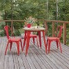 Flash Furniture Declan Commercial Grade Indoor/Outdoor Dining Table, 30" Round All Weather Poly Resin Top with Steel Base - 3 of 4