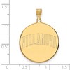 Black Bow Jewelry 10k Yellow Gold Villanova Wildcats NCAA Extra Large Pendant - 2 of 3