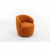 Kumasinova Teddy/Velvet Swivel Accent Chair,Armchair Barrel Chair with Black Powder Coating Metal Ring,Living Room Chair for Bedroom,Office,Nursery - 2 of 4