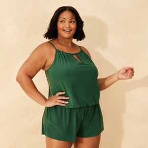 Women's Full Coverage Swim Romper - Shade & Shore™ - 1 of 4