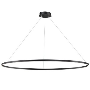 Groove 80W 1 LED Ring Pendant 72 Inch Tall and 1.25 Inch Wide by ET2 ...