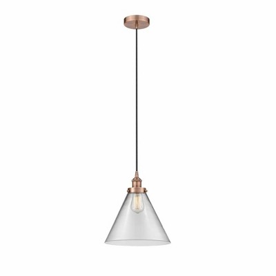 Cone - 1 Light Mini Pendant In Industrial Style-14.75 Inches Tall and 12 Inches Wide