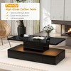 Modern Glossy Coffee Table With Drawers With Plug-In 16 Colors Living Room LED Lighting - ModernLuxe - 3 of 4