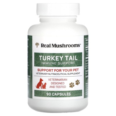 Real Mushrooms Turkey Tail, Support for Your Pet, 90 Capsules