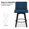 Vipbear Swivel Bar Stools Set of 2 for Kitchen Counter, High-density Foam Cushion, Modern Upholstered Bar Chair with Back, for Bar, Kitchen - 3 of 4