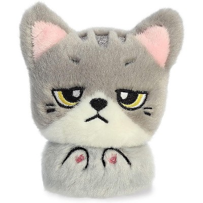 Aurora Pocket Pets Plush 5" Pepper Cat Stuffed Toy, Gray and White, 1 Count