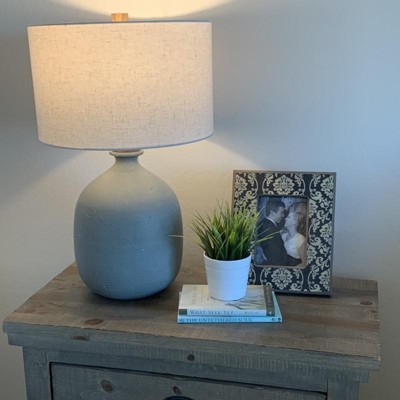 Resin Table Lamp Gray (includes Led Light Bulb) - Hearth & Hand™ With ...