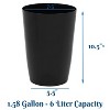 LunaLulinlk Black Small Trash Can with Open Top for Tight Spaces - 1.58 Gallon Capacity - 2 of 4