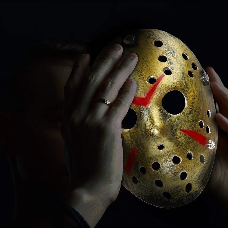 Skeleteen Horror Hockey Costume Mask - Gold, 4 of 5
