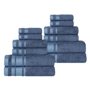 Cotton Medium Weight 12 Piece Bathroom Towel Set by Blue Nile Mills - 1 of 4