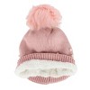 G&S Originals Women's Knit Winter Beanie with Synthetic Fur Pom and Rhinestones - 3 of 4