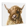 Stupell Industries Curly Hair Highland Cow Baby Cattle Portrait Canvas Art - 2 of 4