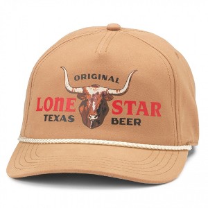 Adult Lone Star Beer Long Horns Adjustable Rope Hat - 1 of 4