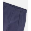 Deux par Deux Girl Organic Cotton Leggings Navy Blue with Hearts - 3 of 4