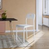 Dining Chairs Set of 1, Stackable Modern Kitchen Chairs, Plastic Dining Room Chair with Metal Legs, Waterproof & Stain-Resistant, Black - 3 of 4