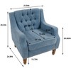NicBex Upholstered Accent Chair with Vintage Brass Studs,Button Tufted Reading Chair,Arm Chair for Bedroom,Reading Room - 3 of 4