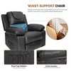 Classic Recliner Chair with Massage, Heat, Breathable PU Leather Electric Adjustable Recliners for Small Space or Living Room, Office, Bedroom - 4 of 4