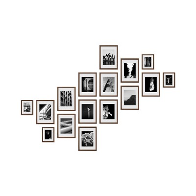 Haus and Hues Newbury Gallery Wall Frame Set with Real Glass and Mat