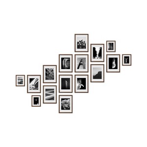 Haus and Hues Newbury Gallery Wall Frame Set with Real Glass and Mat - 1 of 4