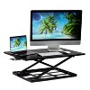Mount-It! Standing Desk Converter, Height Adjustable Sit Stand Desk, 32x22 Inch Preassembled Stand Up Desk Converter, Ultra Low Profile Design, Black - 2 of 4