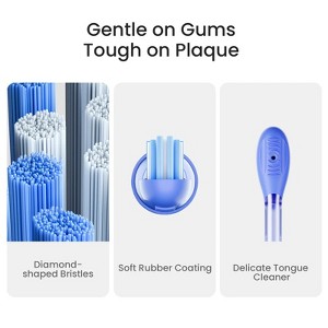 Oclean electric toothbrush travel kit, 120 days battery life, portable 2-in-1 dustproof design, 2 brushing modes, 2 mins timer, 30s switch area - 1 of 4