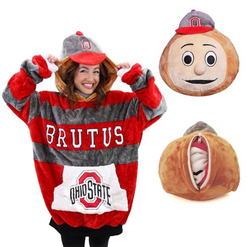 Ohio State University Brutus Snugible Blanket Hoodie & Pillow : Target