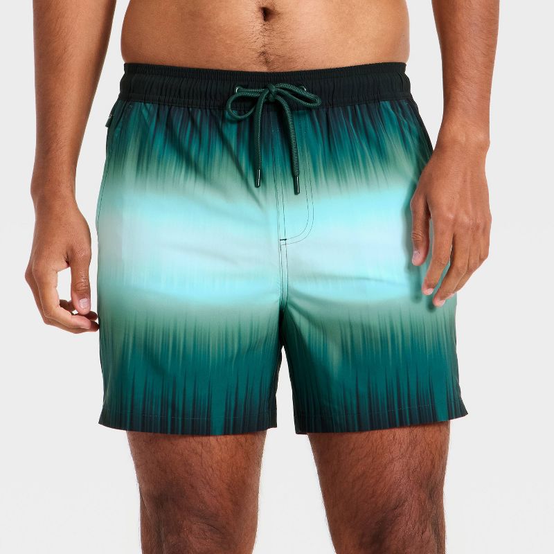 Men's 5'' Swim Trunks with Boxer Brief Liner - Goodfellow & Co™ Blue S