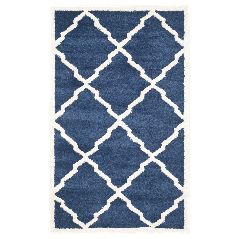 3'x5' Amherst Festival Outdoor Rug Navy/Beige - Safavieh