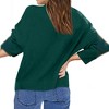 Girl's Ugly Christmas Sweater Reindeer Jacquard Sweater-Knit Pattern Turtle Neck Sweater - 2 of 3