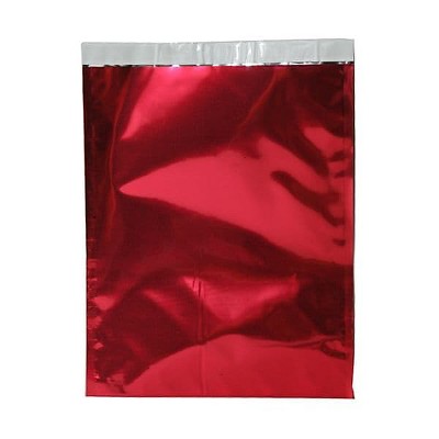 JAM Paper 9 x 12 Open End Foil Envelopes with Self-Adhesive Closure Red 1323292