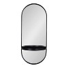 Kate and Laurel Estero Capsule Metal Functional Mirror, 16x38, Black - 4 of 4