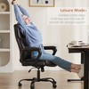 CAVINAS Adjustable Ergonomic Office Chair, High-Back Executive Office Chair with Flip-Up Arms, PU Leather Upholstery Home Office Desk Chairs - 3 of 4