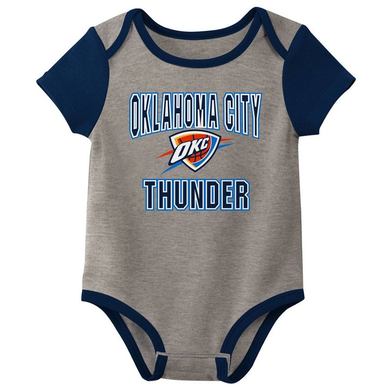 NBA Oklahoma City Thunder Baby Boys&#39; Bodysuit 3pk Set, 3 of 5