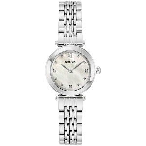Bulova Ladies Quartz Dress Classic Watch,  Silver-Tone Stainless Steel Bracelet, White Dial, 2 Hand - 1 of 4