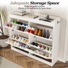 Large Shoe Storage Cabinet – 4 Flip Drawers, Freestanding Hidden Organizer with Wooden Legs for Entryway/Hallway/Bedroom (1-Piece) - 4 of 4