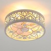 Airsurfer 16.5-Inch 7-Blade Gold Ceiling Fan – Sleek Low Profile Design with Remote Control, Ideal for Bedrooms, Offices, or Small Rooms. - 3 of 4