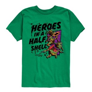 Boys' - Teenage Mutant Ninja Turtles Mutant Mayhem - Heroes In A Half Shell Short Sleeve Graphic T-Shirt - 1 of 3