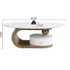 KWPZQEB Modern Nesting Coffee Table Set of 2, Oval Center Table and Round End Table with Storage Drawer, Luxury Cocktail Table for Living Room - 4 of 4