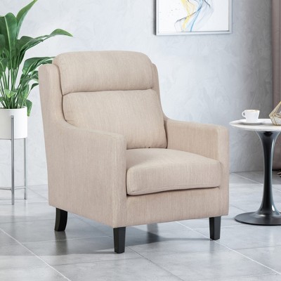 28.25'' Upholstered Club Chair with Waterfall Back, Tapered Legs, Rubberwood Legs and Plush Seating