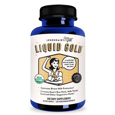 Legendairy Milk Liquid Gold Lactation Vegan Supplement - 180 Capsules