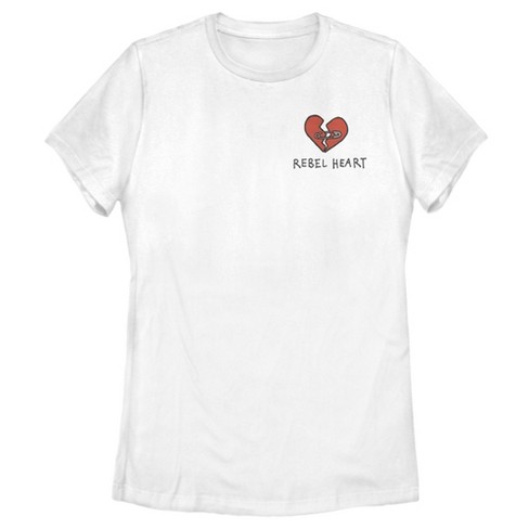 Women's Cruella Rebel Heart T-shirt - White : Target