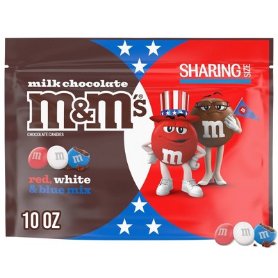 M&M's Milk Chocolate Red White Blue Mix Chocolate Candies - 10oz