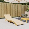 vidaXL Oxford Fabric Sun Lounger Cushion - Beige, Soft Foam Fiber Filled, Water-Repellant, Suitable for Indoor and Outdoor Use - 2 of 4