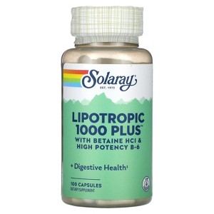 Solaray Lipotropic 1000 Plus Vitamin Capsules 100 Count - 1 of 4