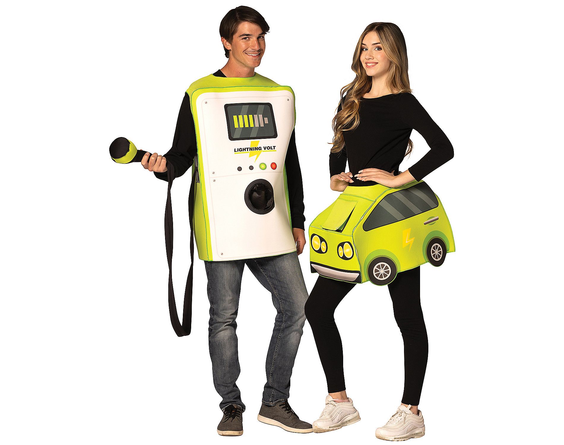 Adults Electric Car & Charger Couples Costume