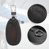 Unique Bargains Universal Genuine Leather Car Key Fob Case Black - 3 of 4