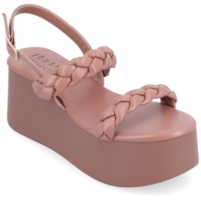 Journee Collection Womens Zannah Buckle Platform Sandals