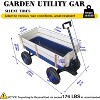Unbanmax Outdoor Wagon All Terrain Rally Vehicle, with Removable Wooden Side Panels Pneumatic Tires - 2 of 4