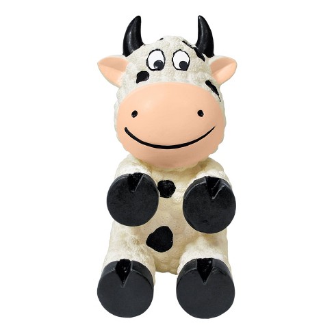 rubber squeaky cow dog toy