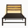 Kumasinova Twin/Full/Queen Bed Frame with USB Charging,Metal Bed Frames with Headboard,LED Bed with Sturdy Steel Slats for Bedroom - 2 of 4